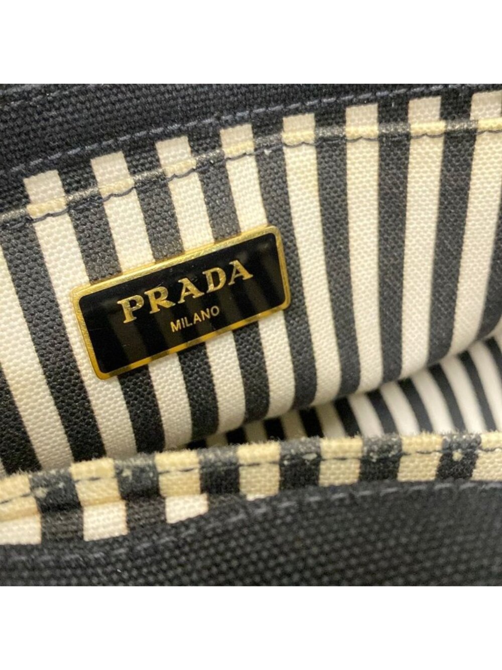 Prada Tote Canapa Black Inside - Picture 9 of 15